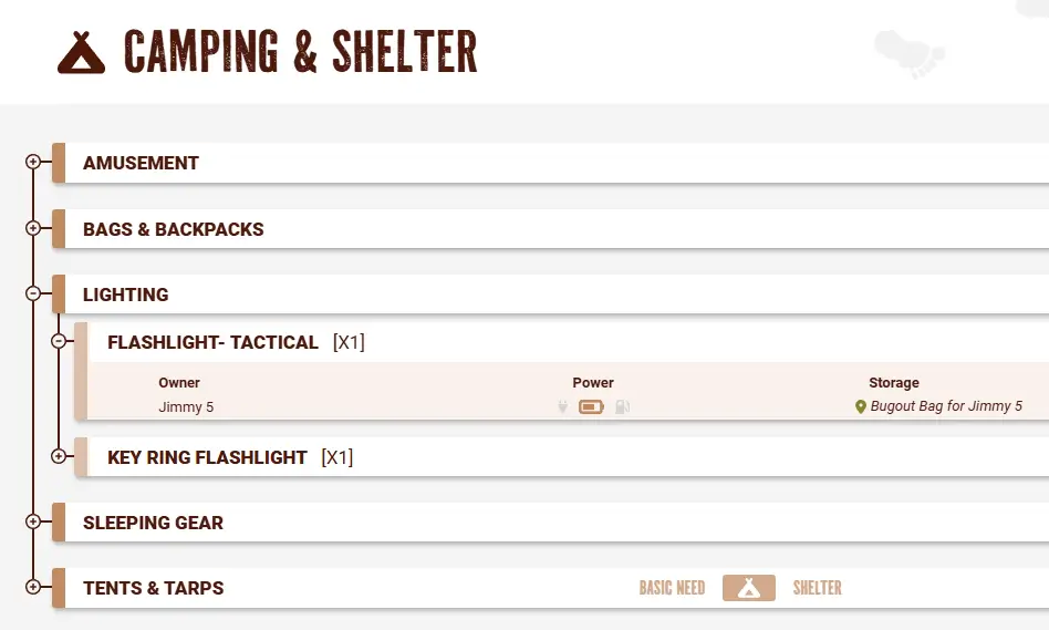 Screenshot of app